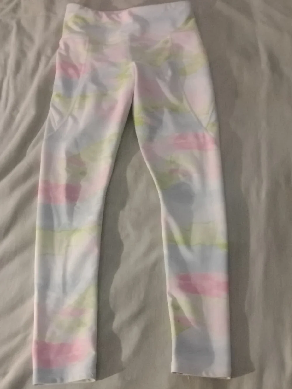 Pastel Tie-Dye High-Waist Leggings